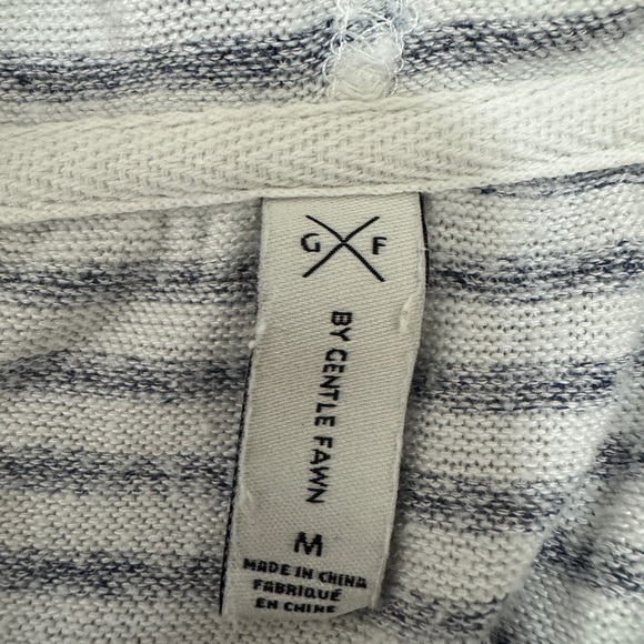 Cute Oversized Gray Striped Hoodie - Picture 3 of 3